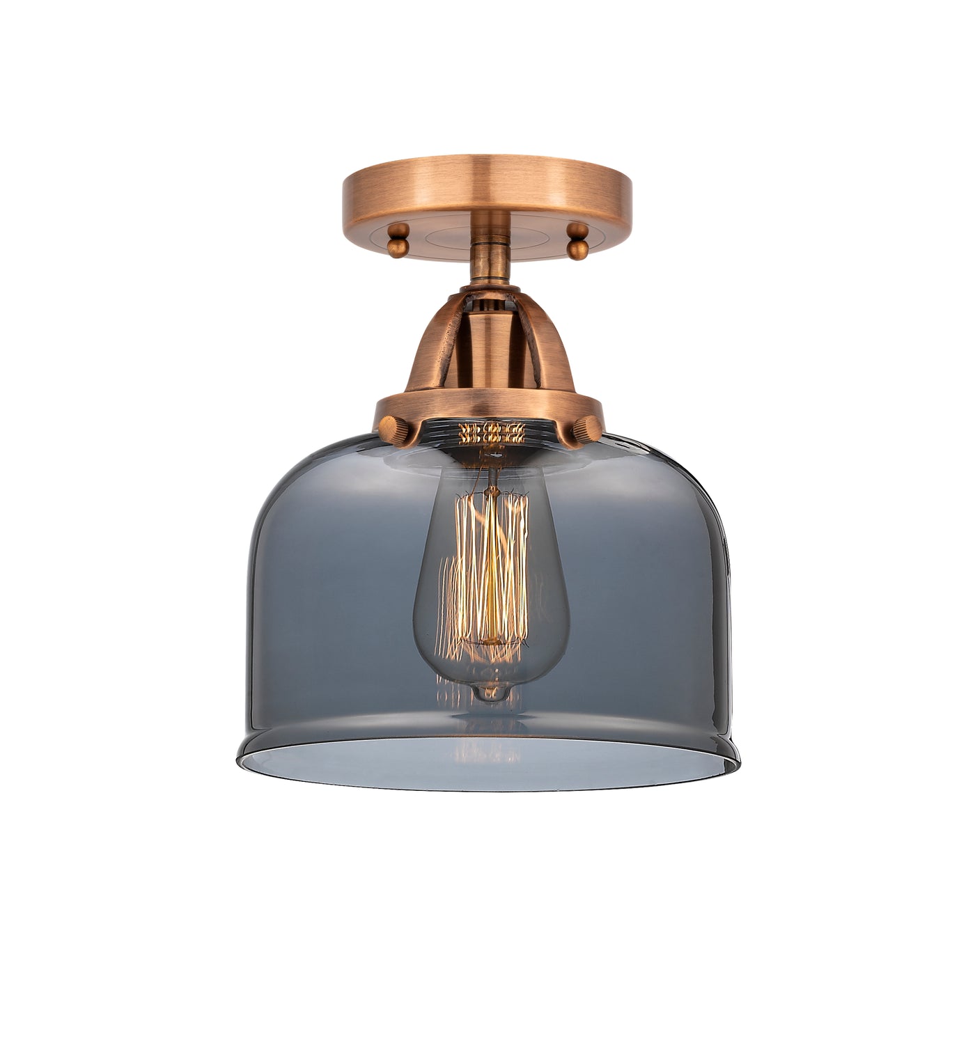Nouveau Semi-Flush Mount Brushed Satin Nickel