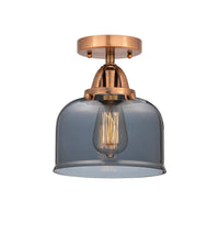 Nouveau Semi-Flush Mount Brushed Satin Nickel