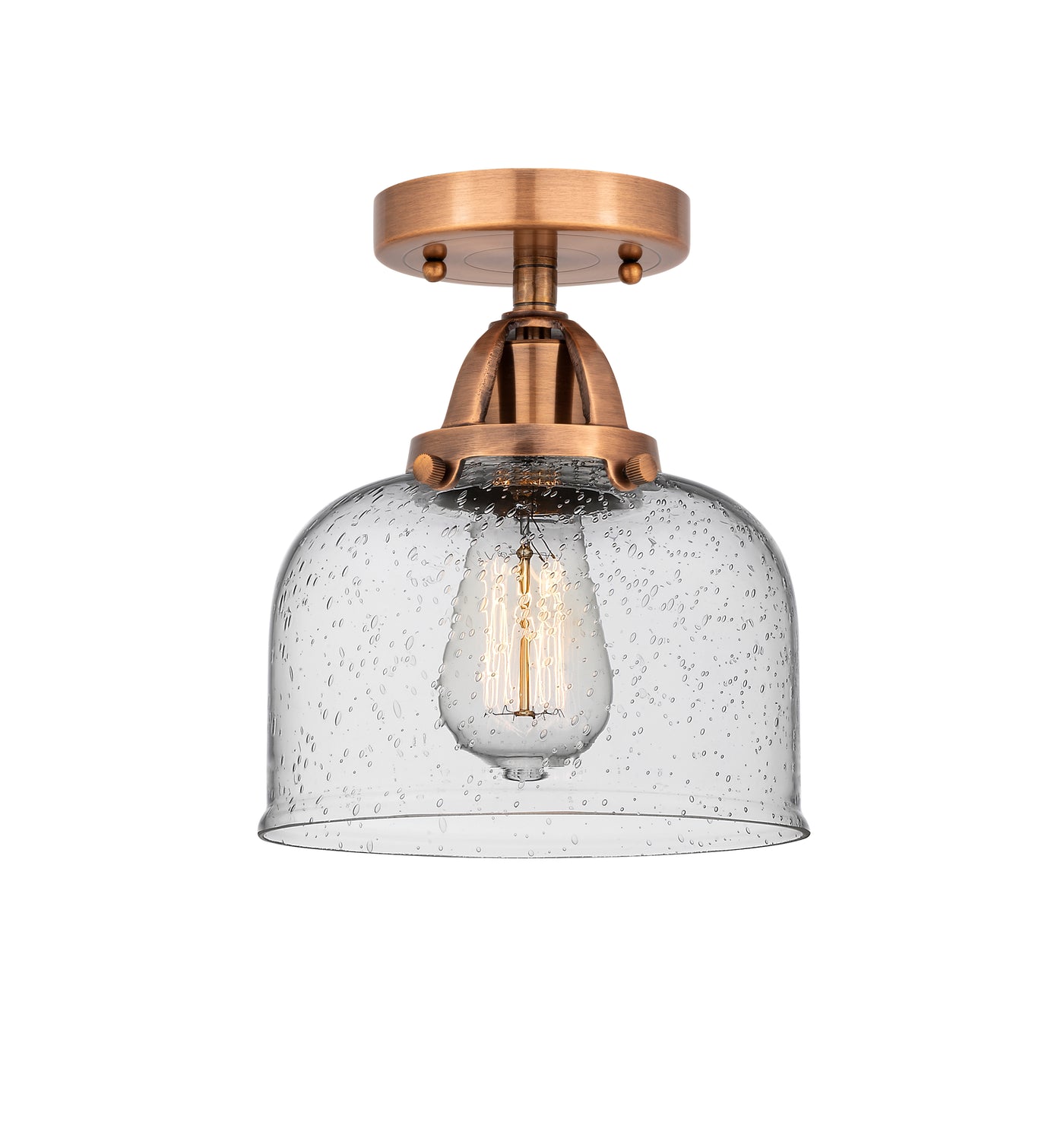 Nouveau Semi-Flush Mount Brushed Satin Nickel