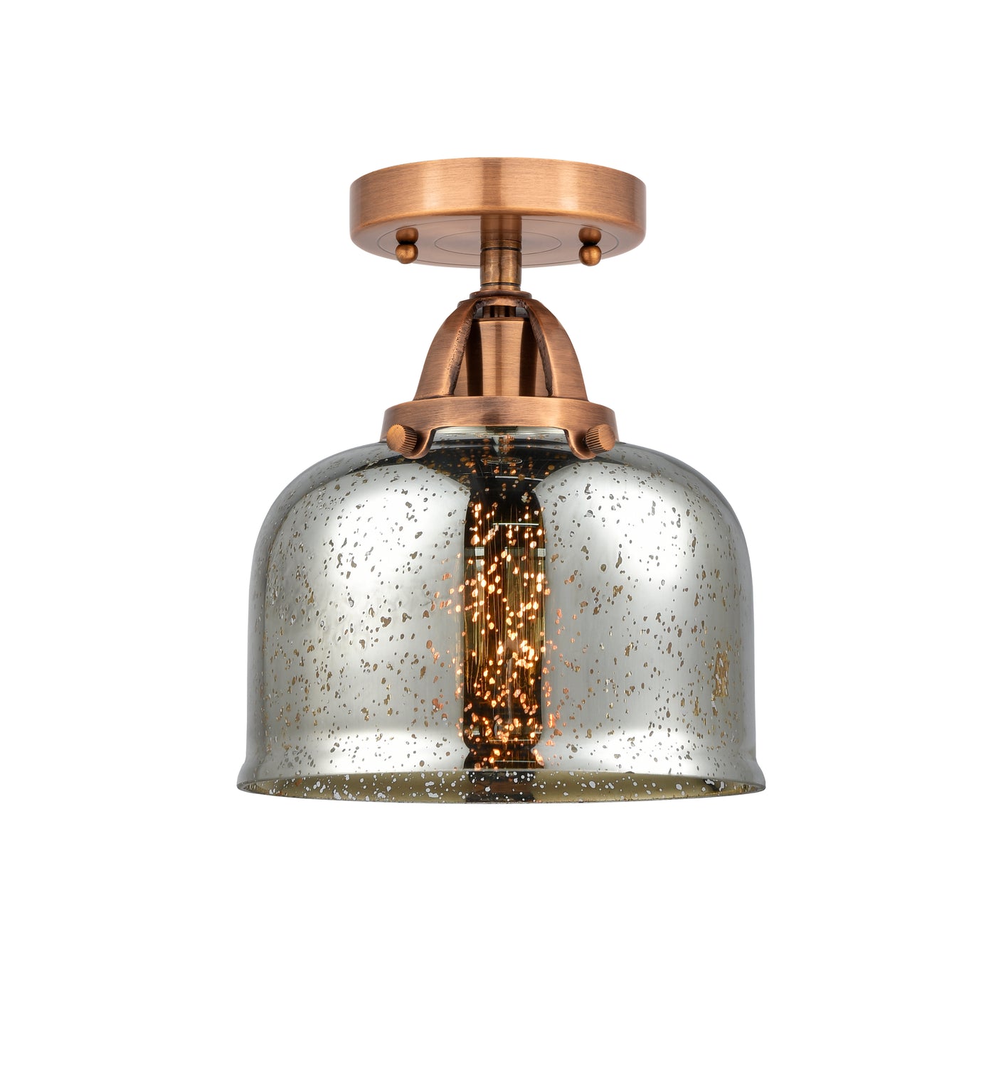 Nouveau Semi-Flush Mount Brushed Satin Nickel