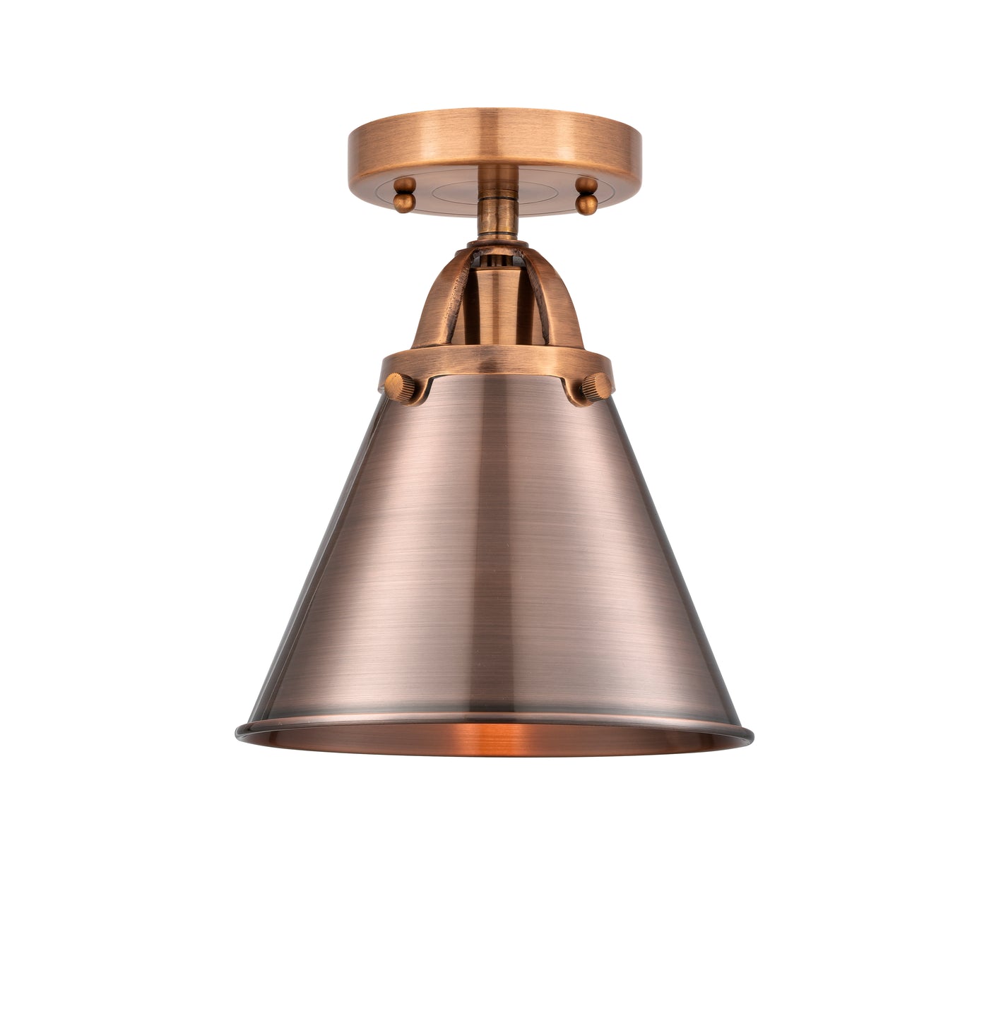 Nouveau Semi-Flush Mount Brushed Satin Nickel