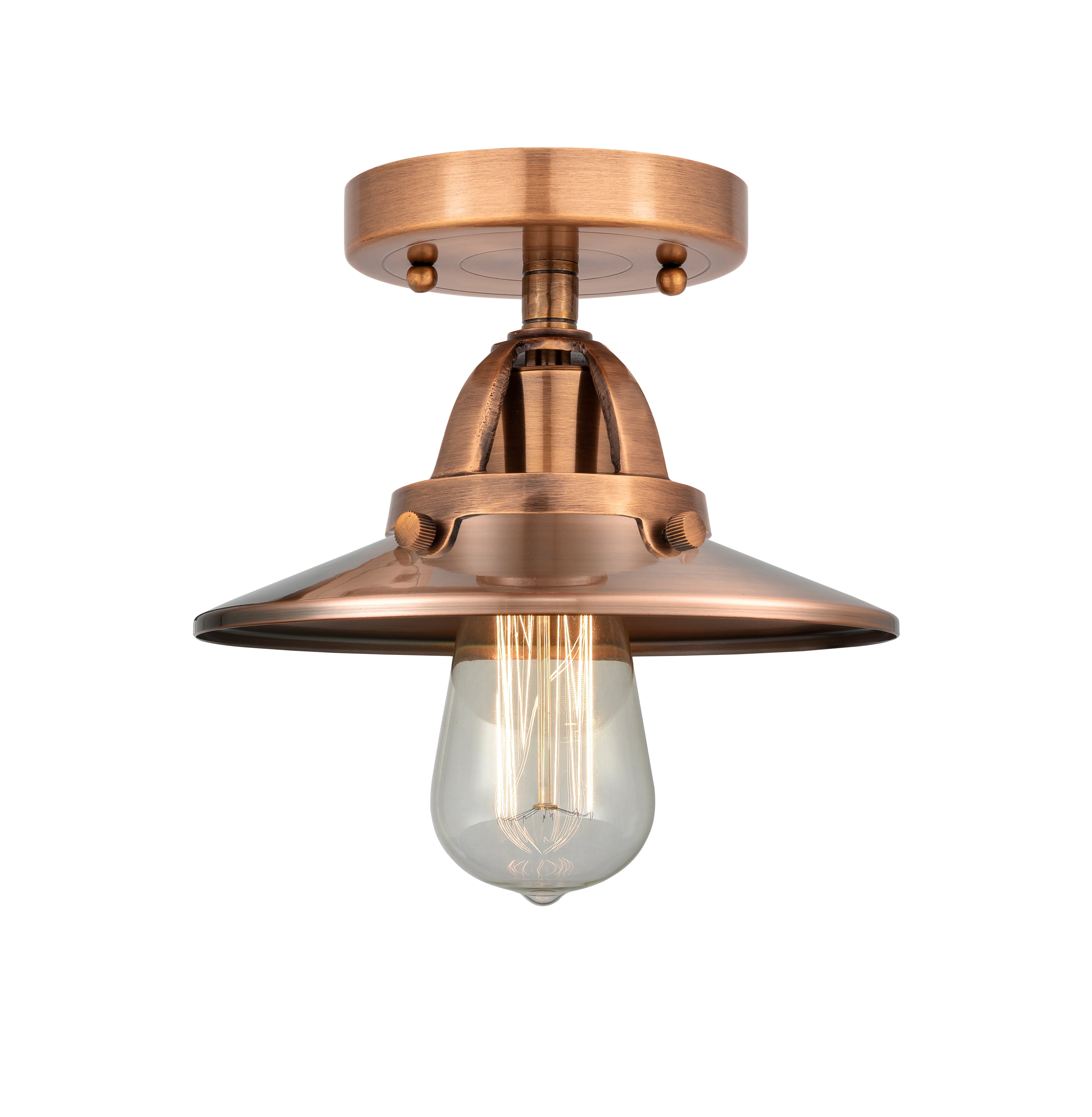 Nouveau Semi-Flush Mount 2 Cast Brass