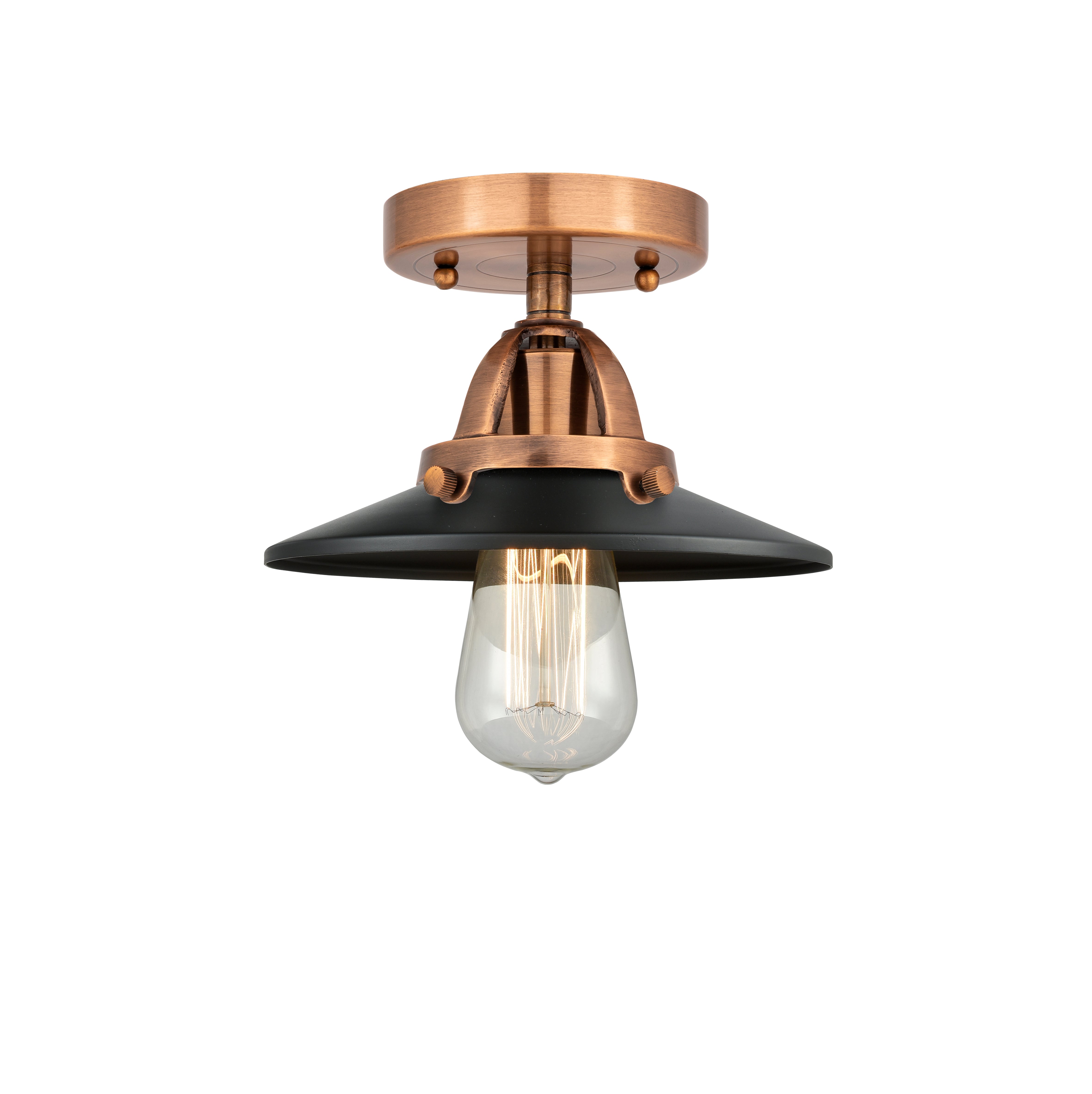 Nouveau Semi-Flush Mount 2 Cast Brass