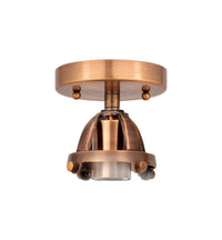 Nouveau Semi-Flush Mount Brushed Nickel Glass