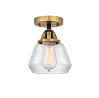 Nouveau Semi-Flush Mount Brushed Satin Nickel