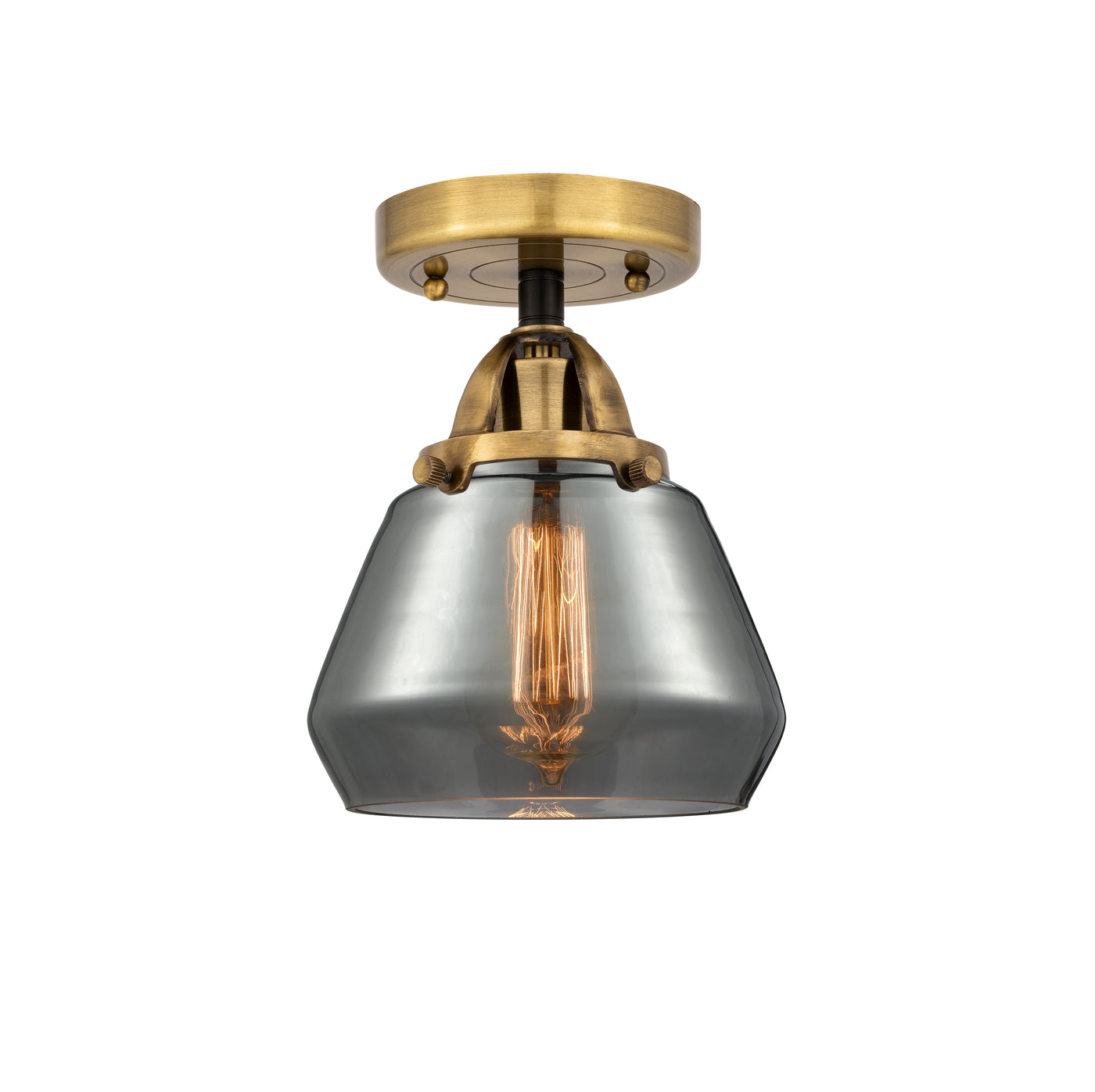 Nouveau Semi-Flush Mount Brushed Satin Nickel