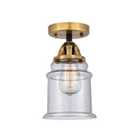Nouveau Semi-Flush Mount Brushed Satin Nickel