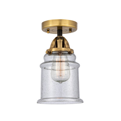 Nouveau Semi-Flush Mount Brushed Satin Nickel