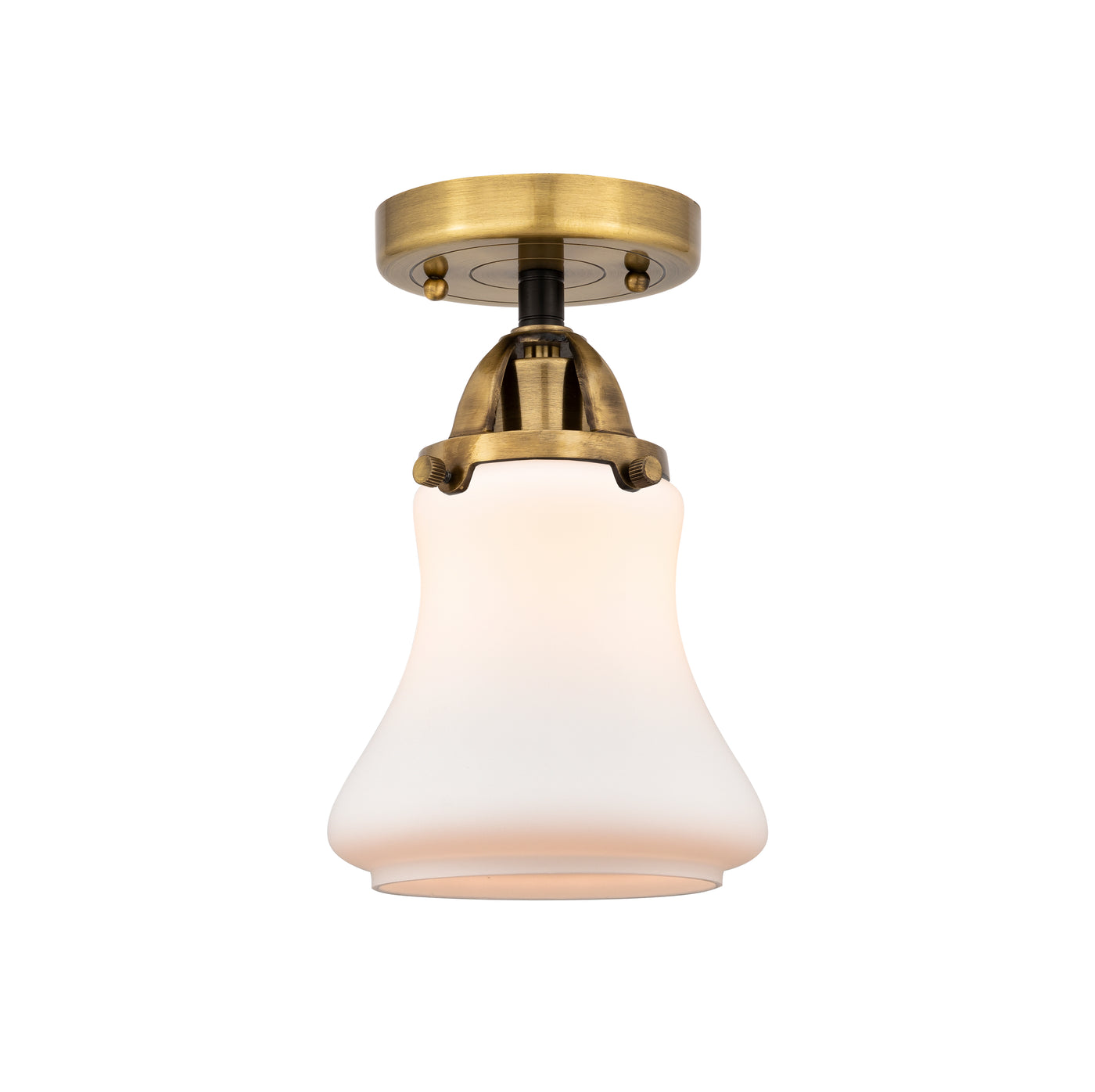 Nouveau Semi-Flush Mount Brushed Satin Nickel