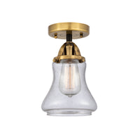 Nouveau Semi-Flush Mount Brushed Satin Nickel
