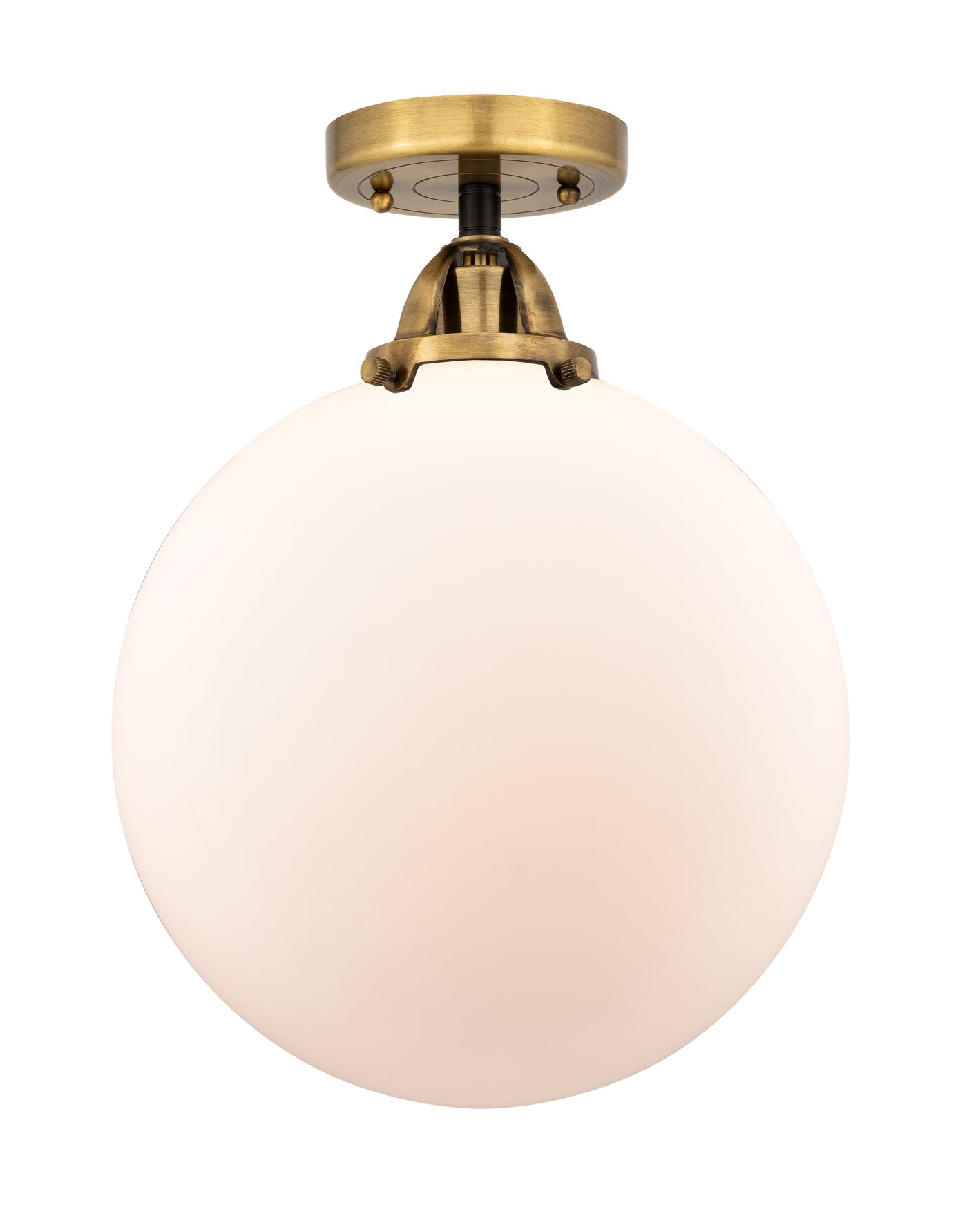 Nouveau Semi-Flush Mount Brushed Satin Nickel