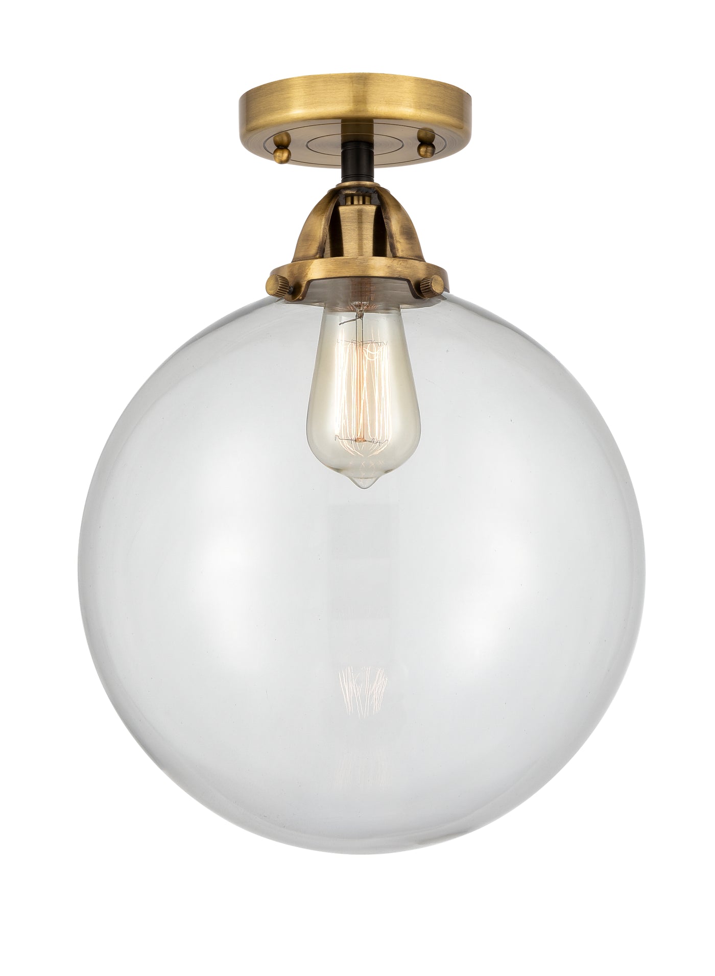 Nouveau Semi-Flush Mount Brushed Satin Nickel