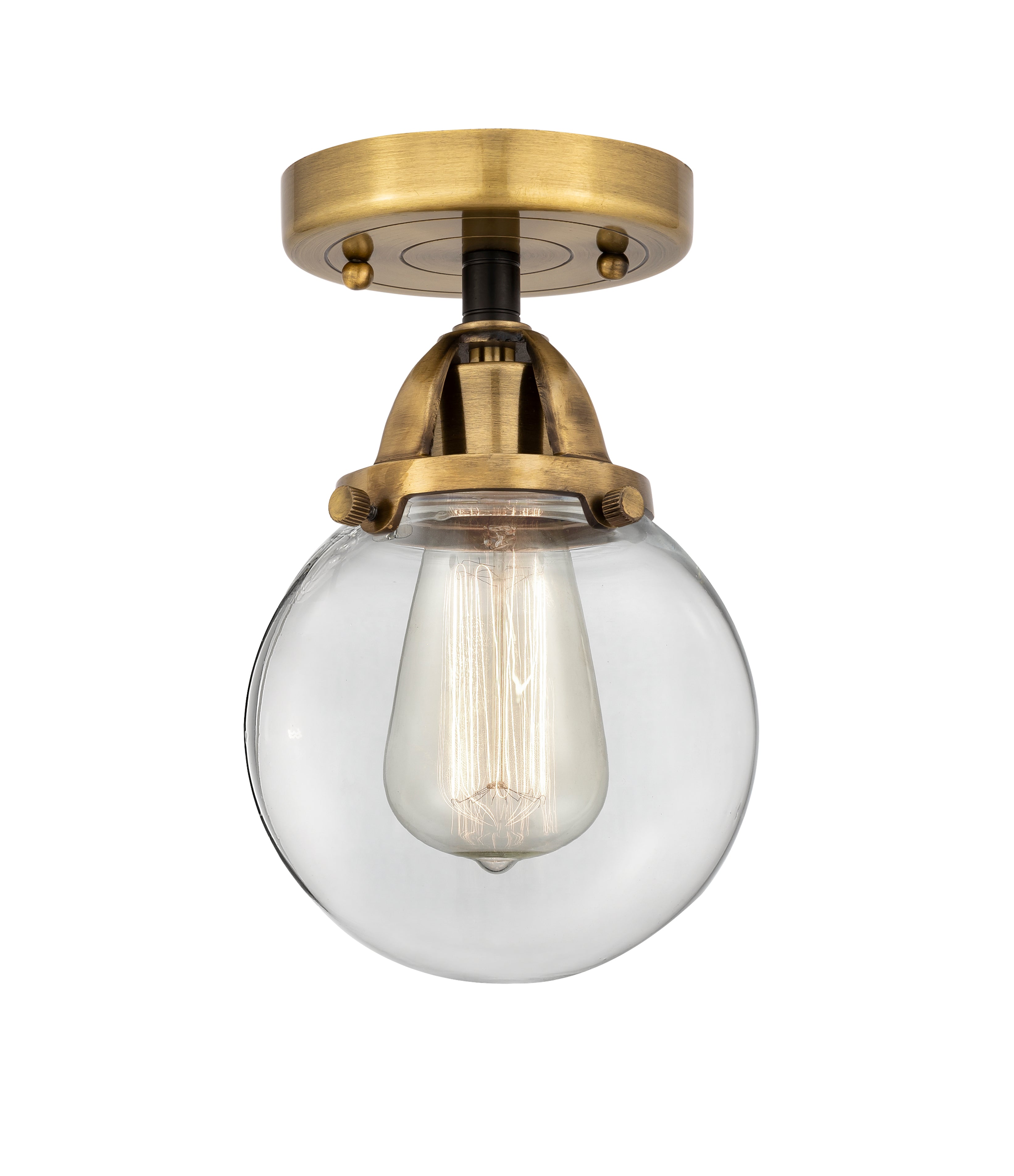 Nouveau Semi-Flush Mount Brushed Satin Nickel