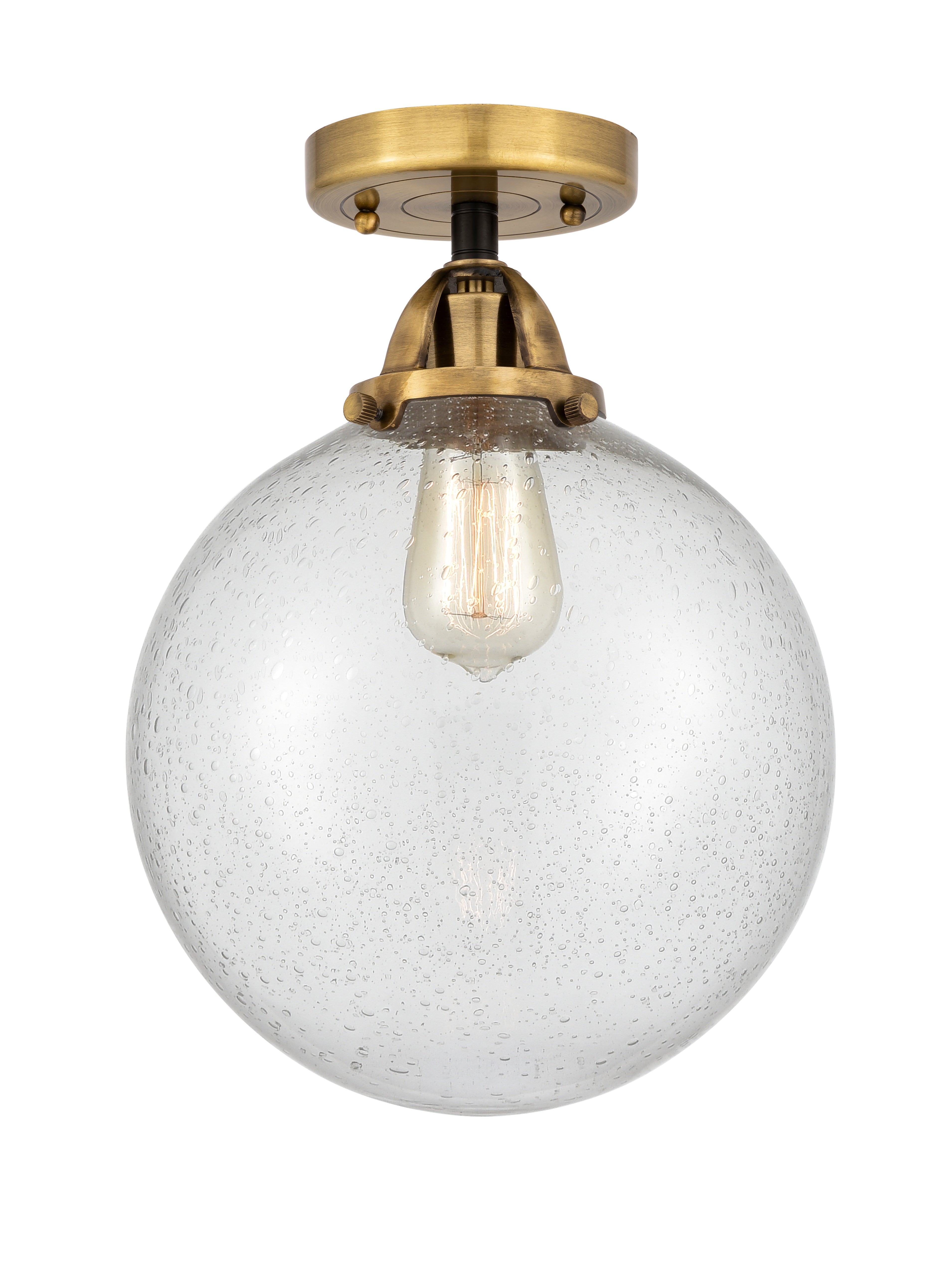 Nouveau Semi-Flush Mount Brushed Satin Nickel