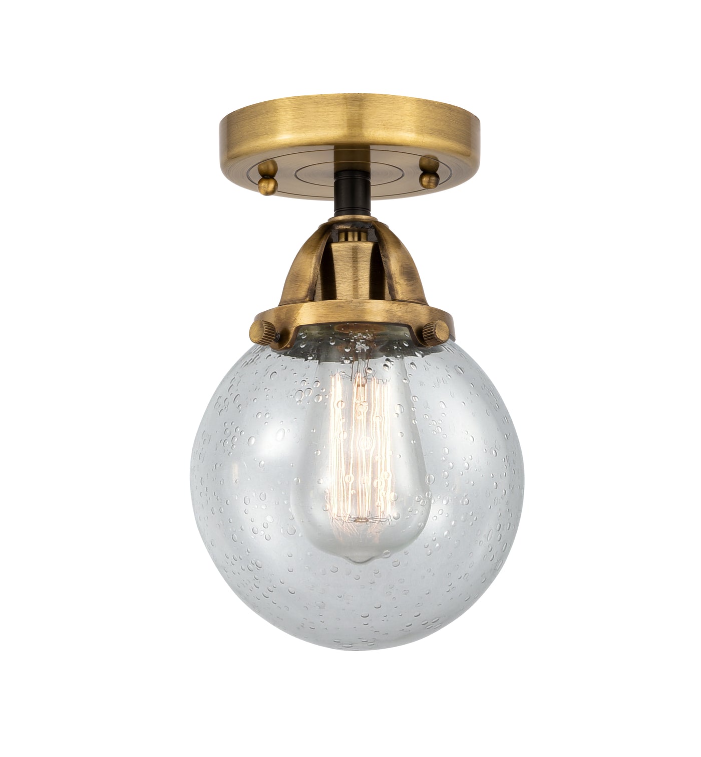 Nouveau Semi-Flush Mount Brushed Satin Nickel