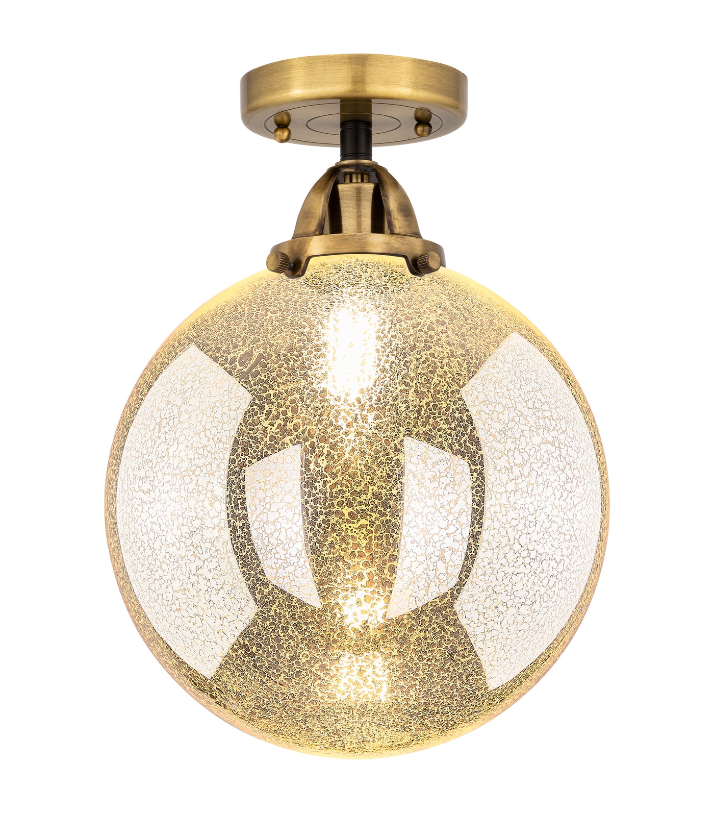 Nouveau Semi-Flush Mount Brushed Satin Nickel
