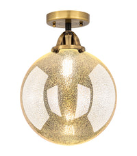 Nouveau Semi-Flush Mount Brushed Satin Nickel