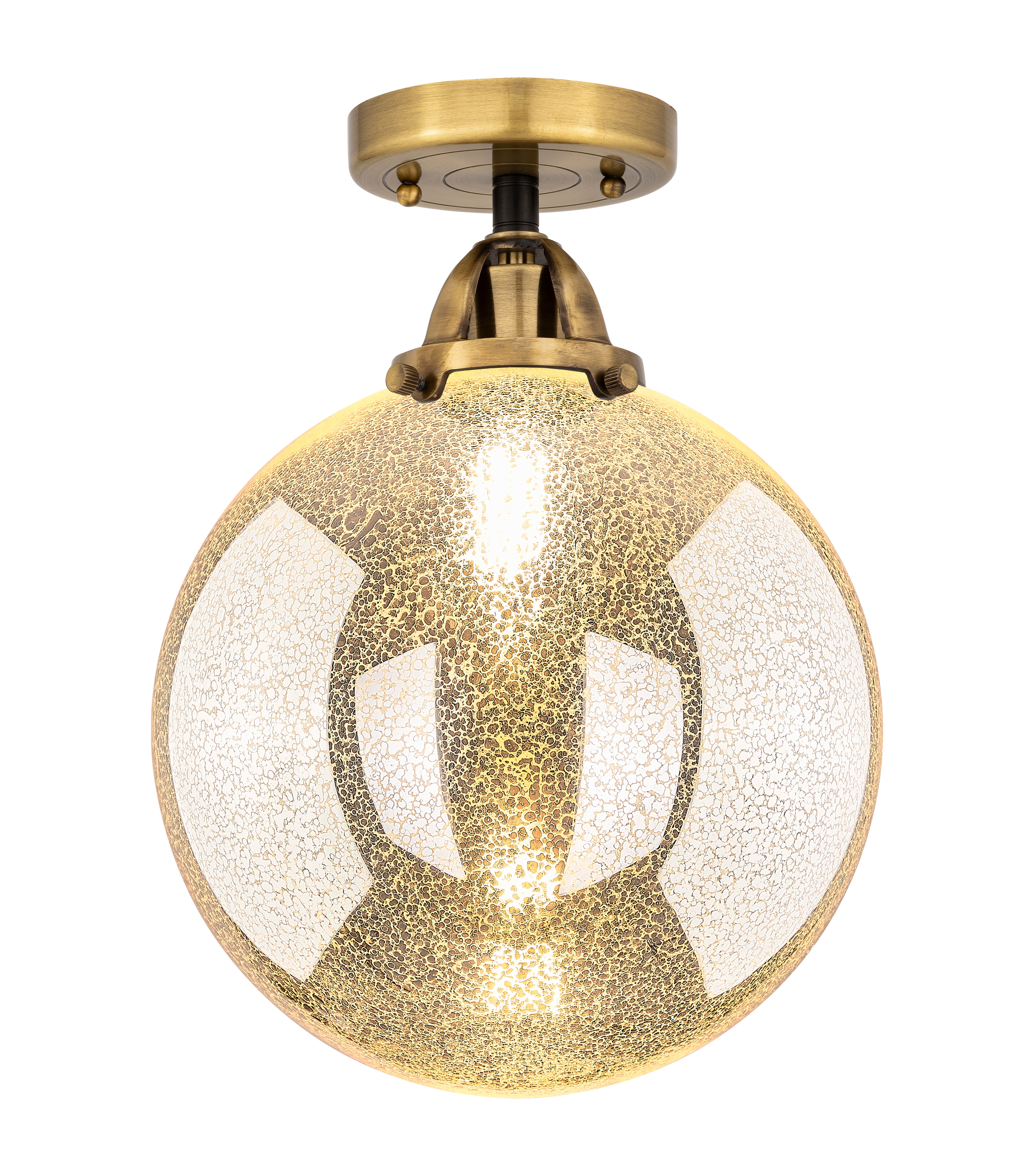 Nouveau Semi-Flush Mount Brushed Satin Nickel