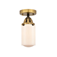 Nouveau Semi-Flush Mount Brushed Satin Nickel