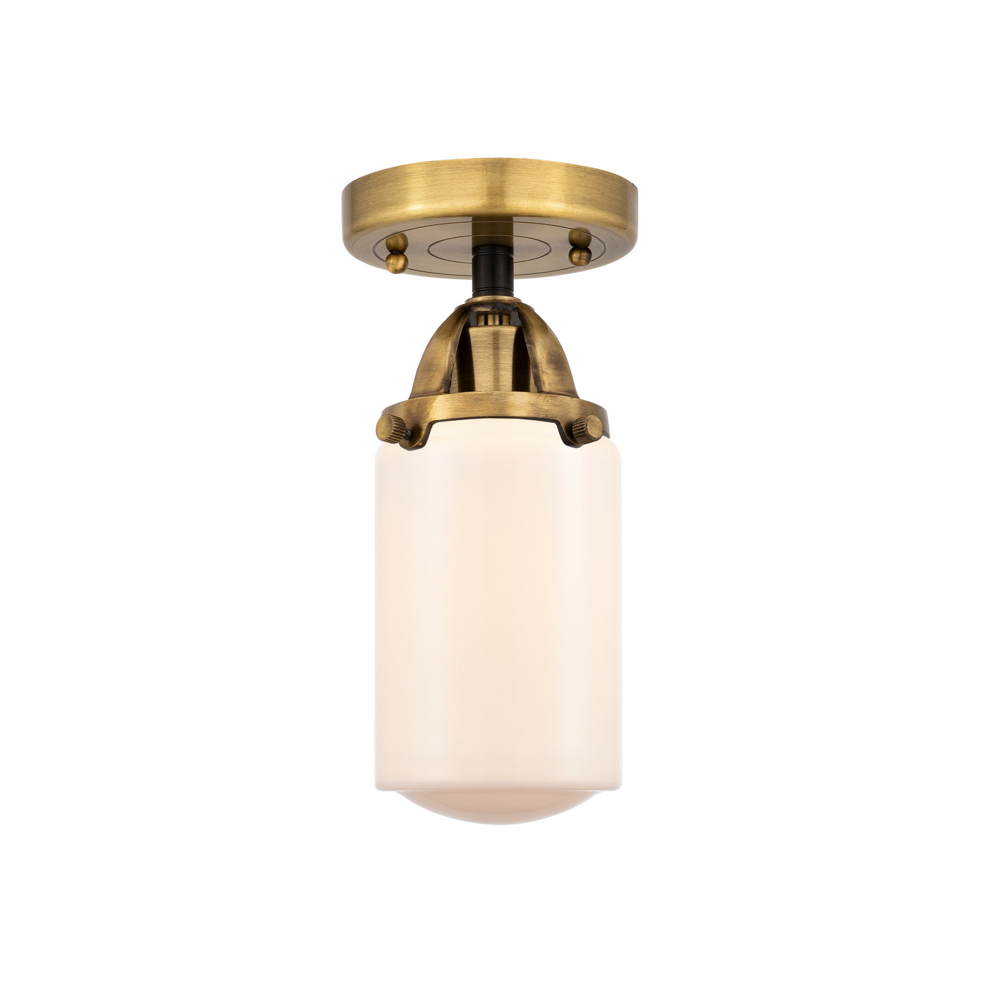 Nouveau Semi-Flush Mount Brushed Satin Nickel