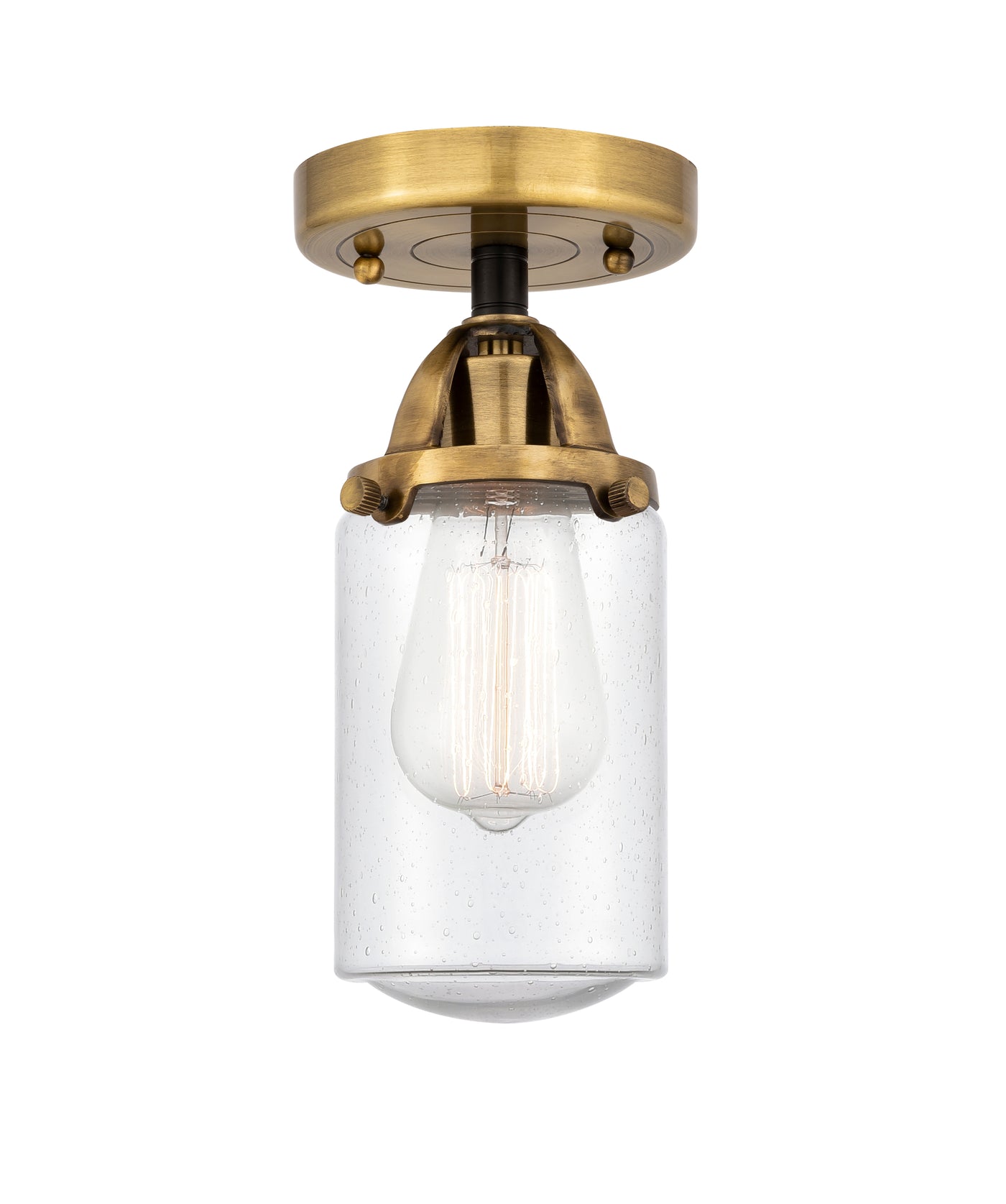 Nouveau Semi-Flush Mount Brushed Satin Nickel