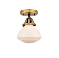 Nouveau Semi-Flush Mount Brushed Satin Nickel