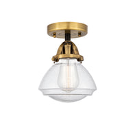 Nouveau Semi-Flush Mount Brushed Satin Nickel