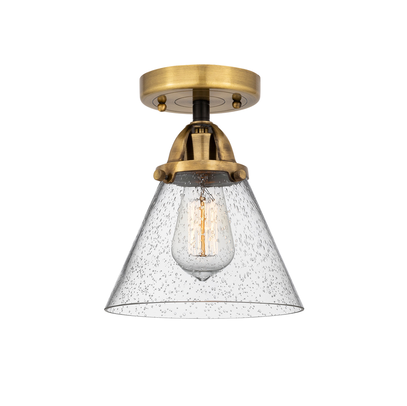 Nouveau Semi-Flush Brushed Satin Nickel