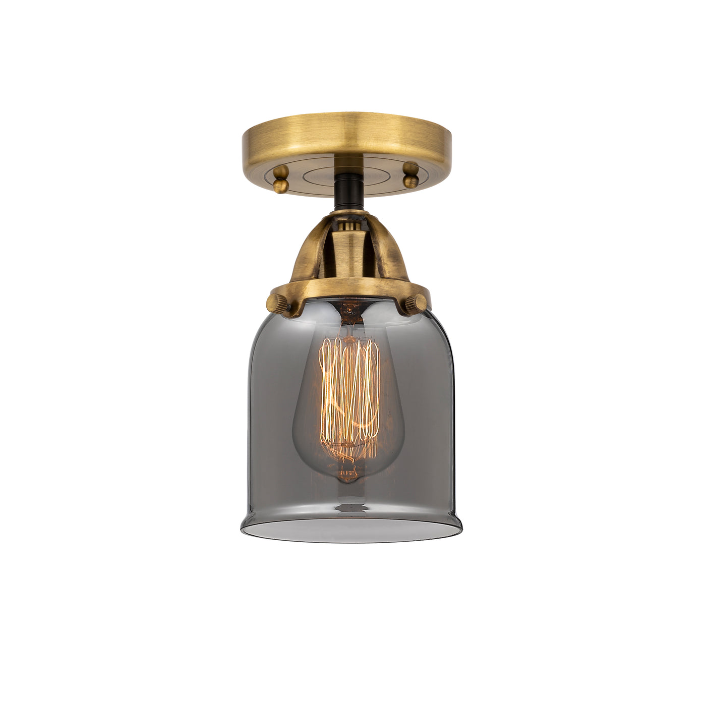 Nouveau Semi-Flush Mount Brushed Satin Nickel
