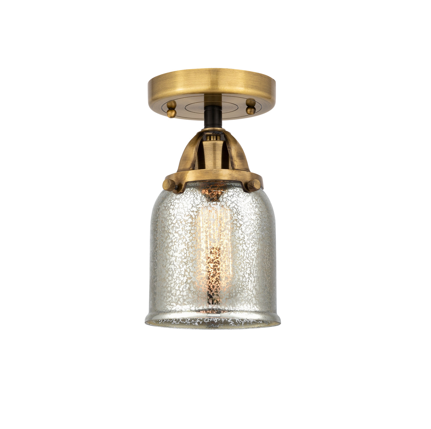 Nouveau Semi-Flush Mount Brushed Satin Nickel
