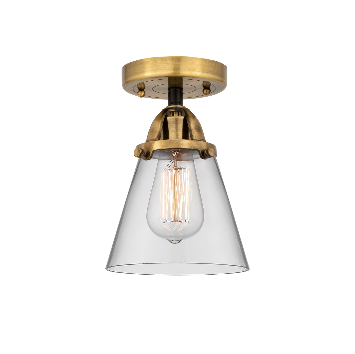 Nouveau Semi-Flush Mount Brushed Satin Nickel