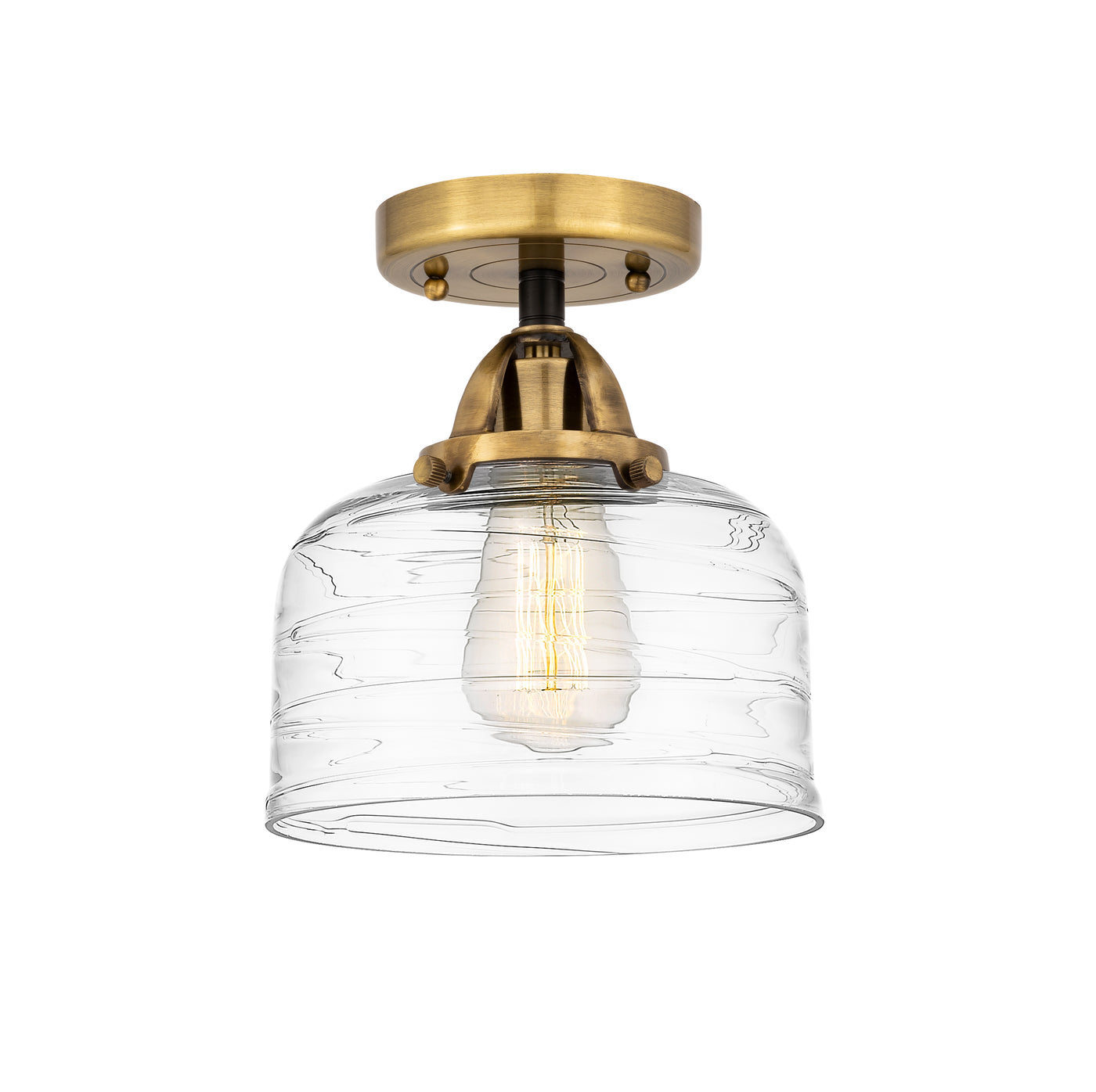 Nouveau Semi-Flush Mount Cast Brass