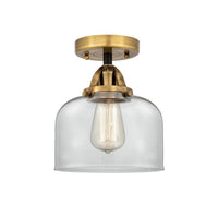 Nouveau Semi-Flush Mount Brushed Satin Nickel