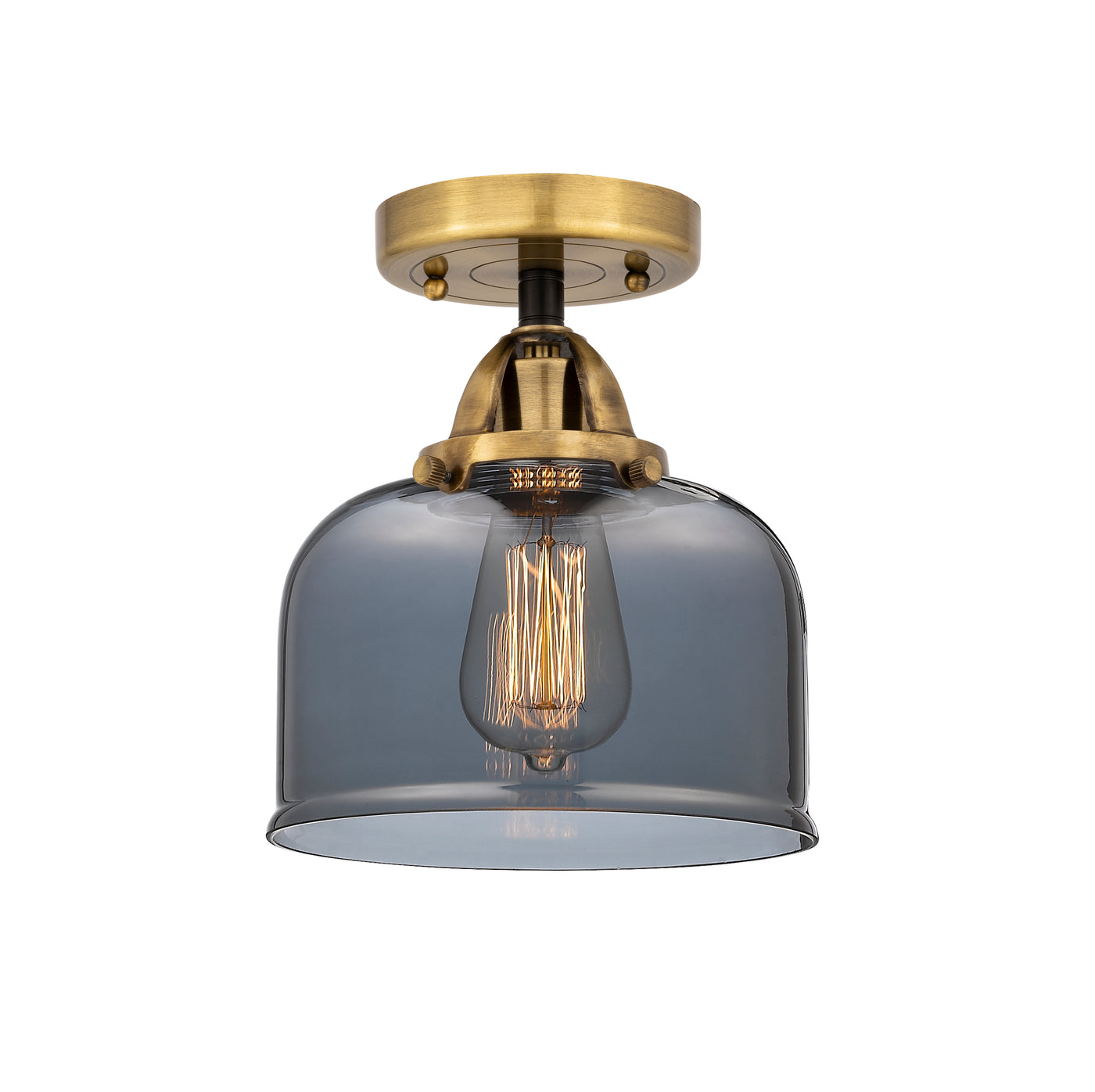 Nouveau Semi-Flush Mount Brushed Satin Nickel
