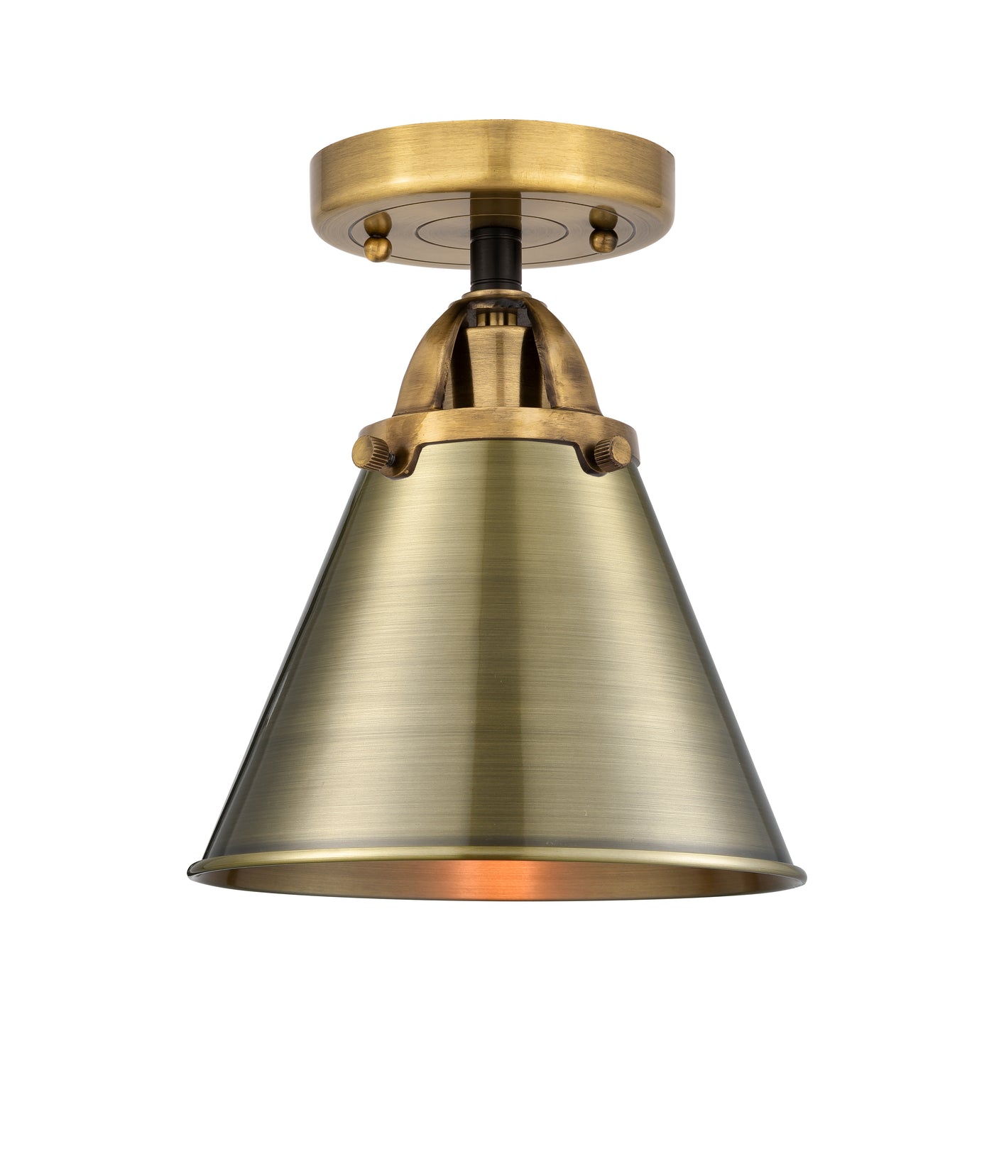 Nouveau Semi-Flush Mount Brushed Satin Nickel