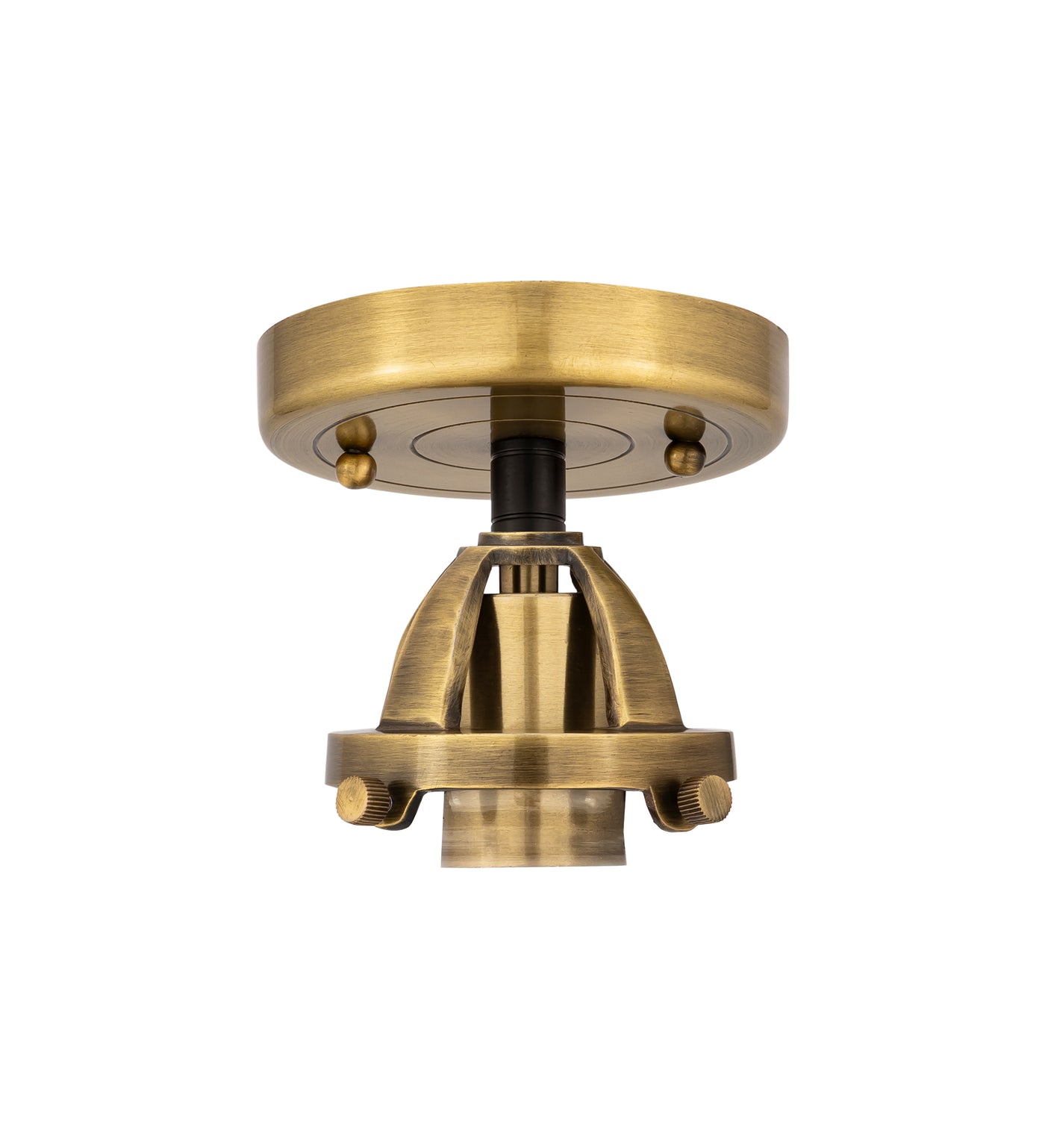 Nouveau Semi-Flush Mount Brushed Nickel Glass