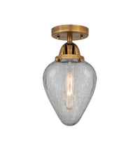 Nouveau Semi-Flush Mount Brushed Satin Nickel