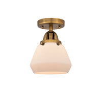 Nouveau Semi-Flush Mount Brushed Satin Nickel