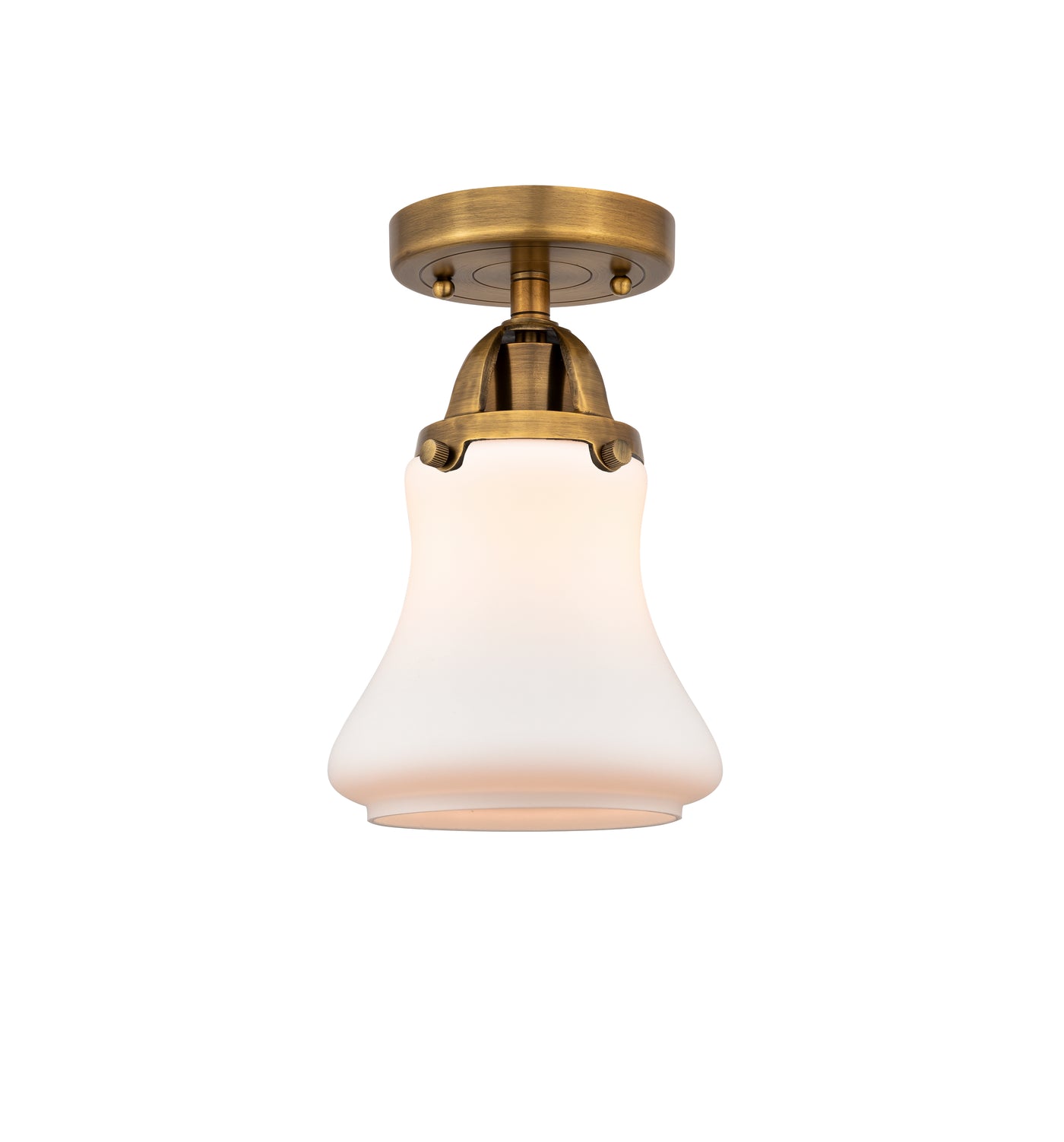 Nouveau Semi-Flush Mount Brushed Satin Nickel