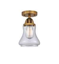 Nouveau Semi-Flush Mount Brushed Satin Nickel