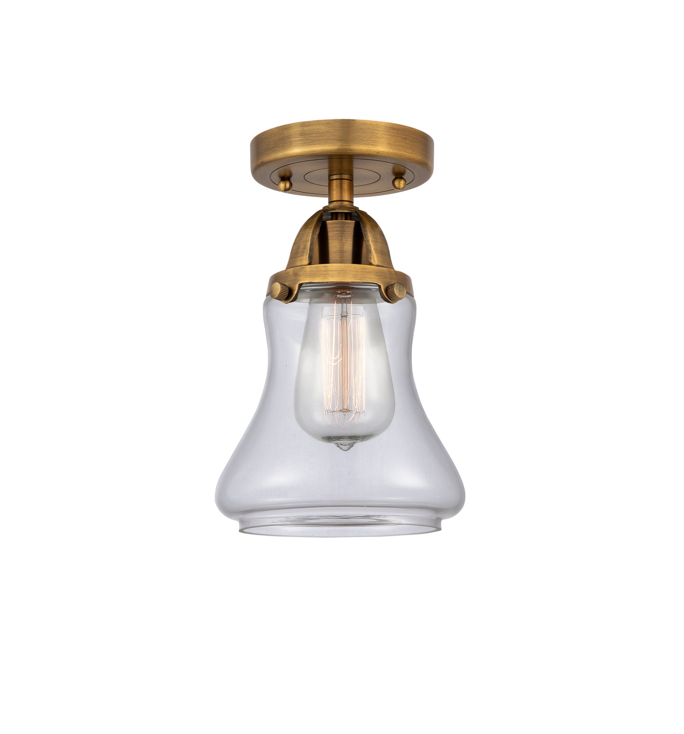 Nouveau Semi-Flush Brushed Nickel Cast Brass