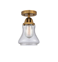 Nouveau Semi-Flush Brushed Nickel Cast Brass