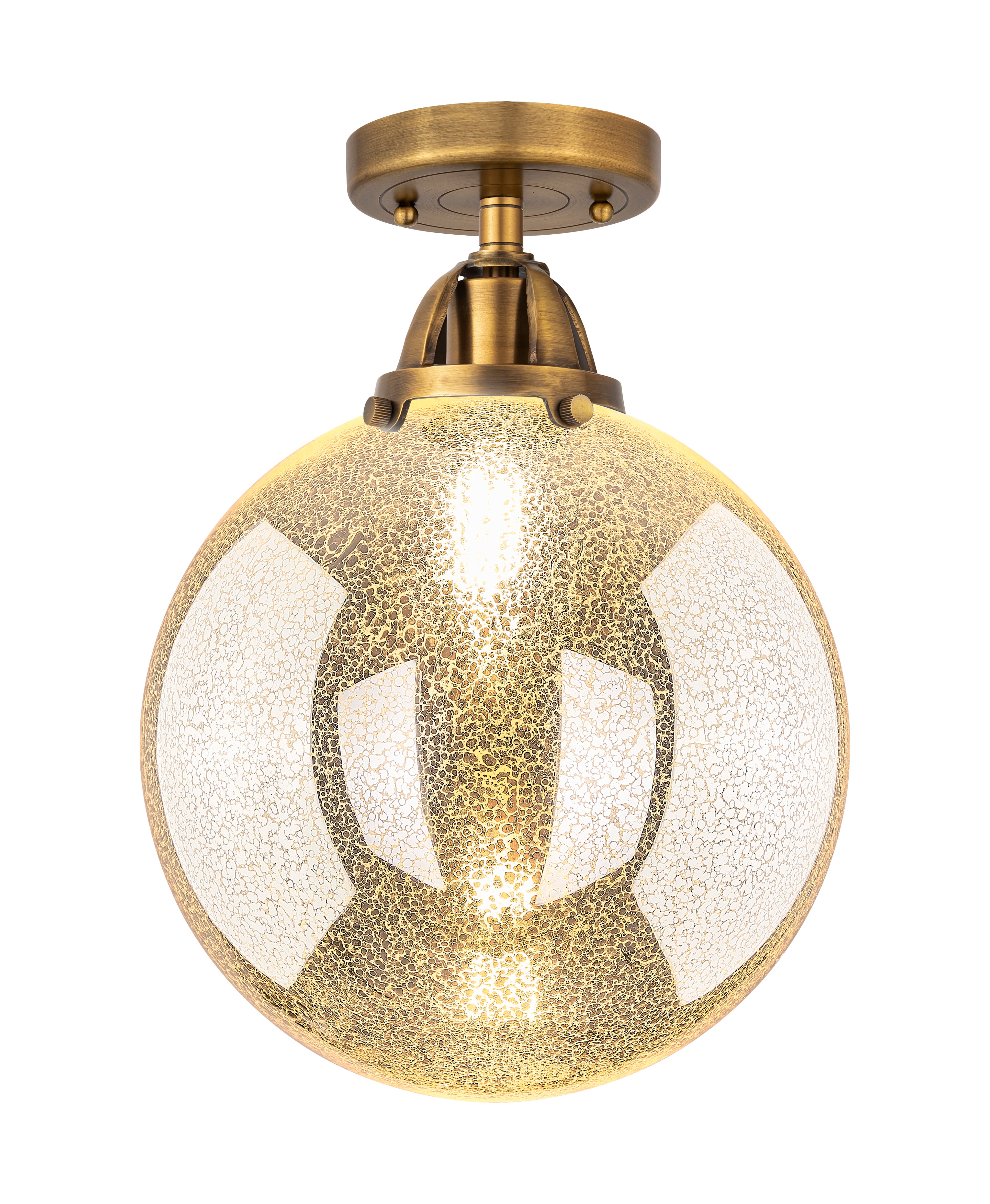 Nouveau Semi-Flush Mount Brushed Satin Nickel