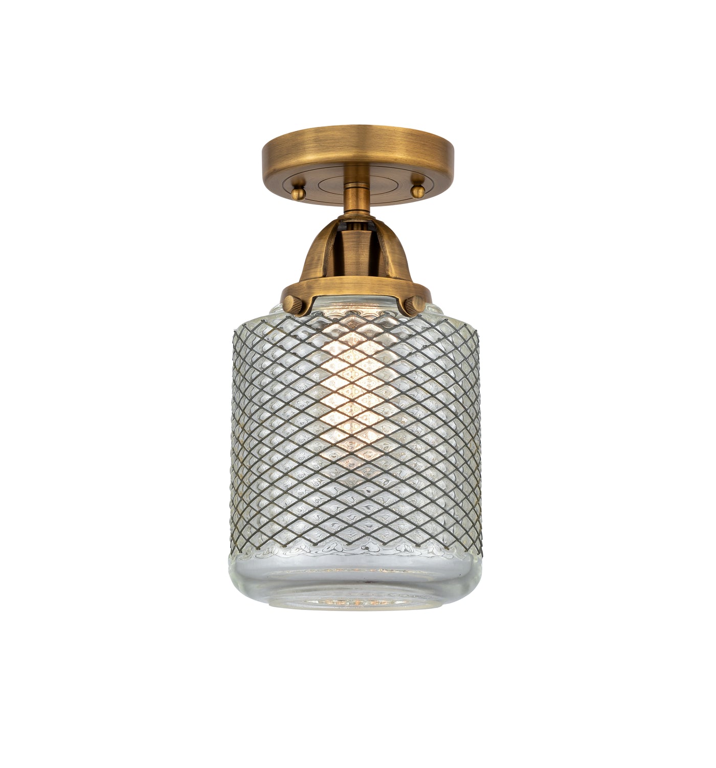 Nouveau Semi-Flush Mount 2 Light Nickel