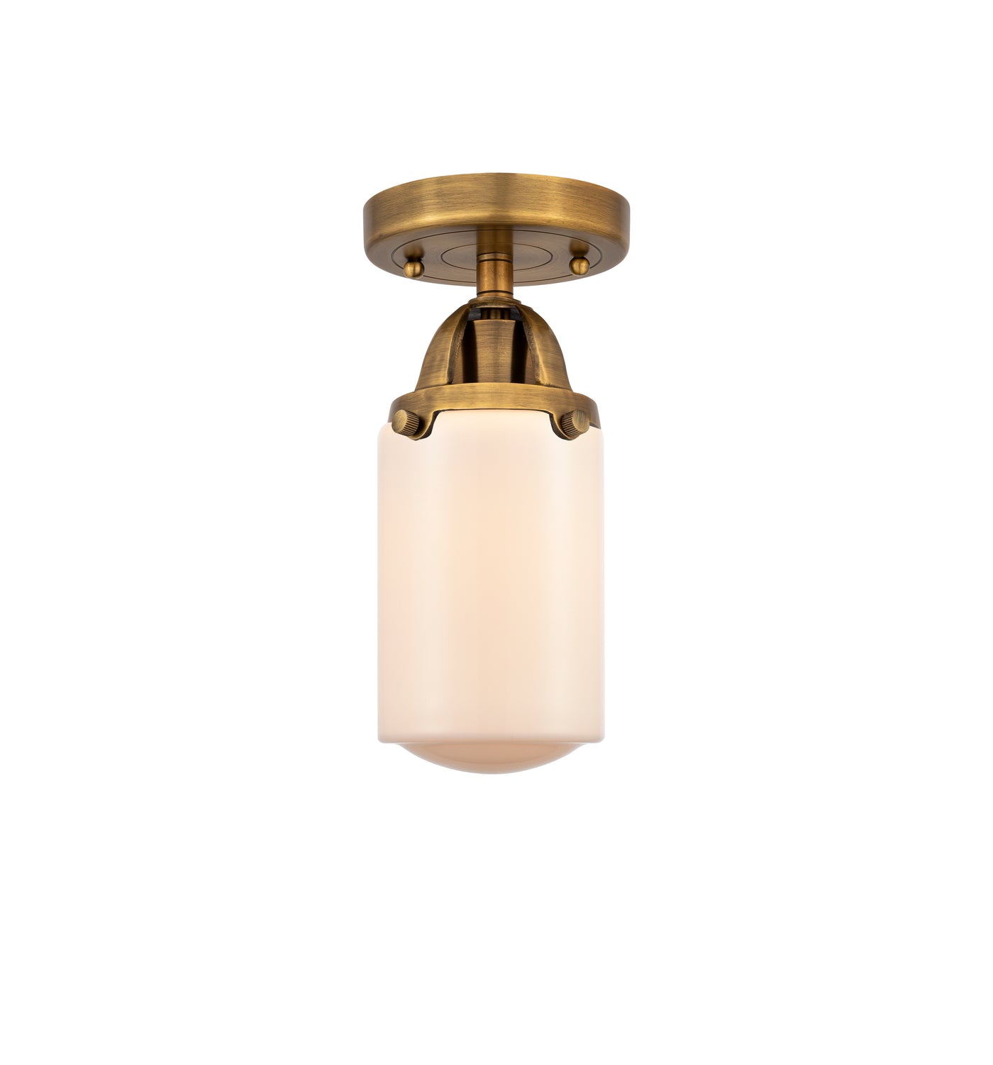 Nouveau Semi-Flush Mount Brushed Satin Nickel
