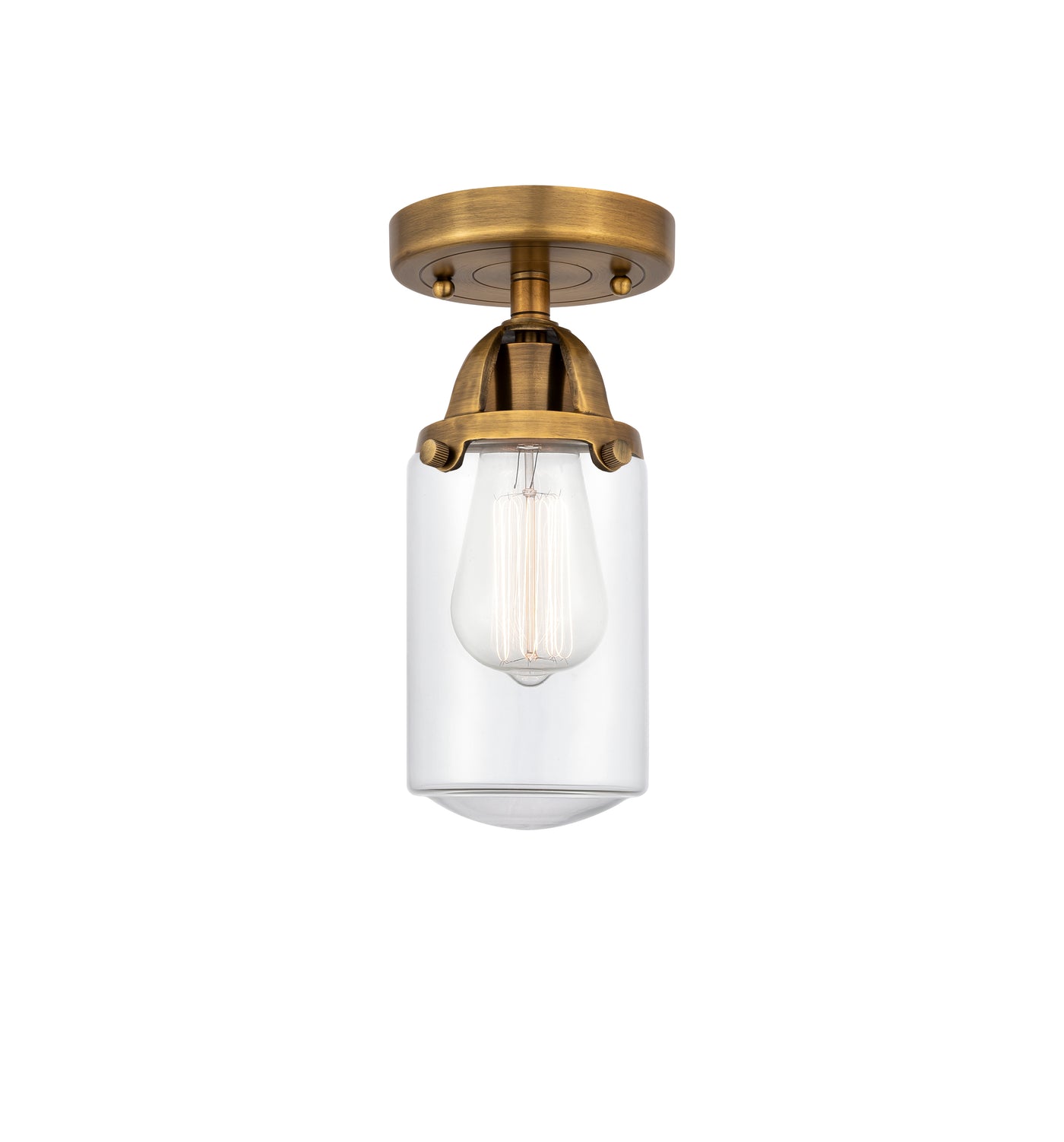 Nouveau Semi-Flush Mount Brushed Satin Nickel