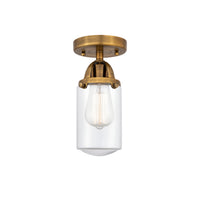 Nouveau Semi-Flush Mount Brushed Satin Nickel