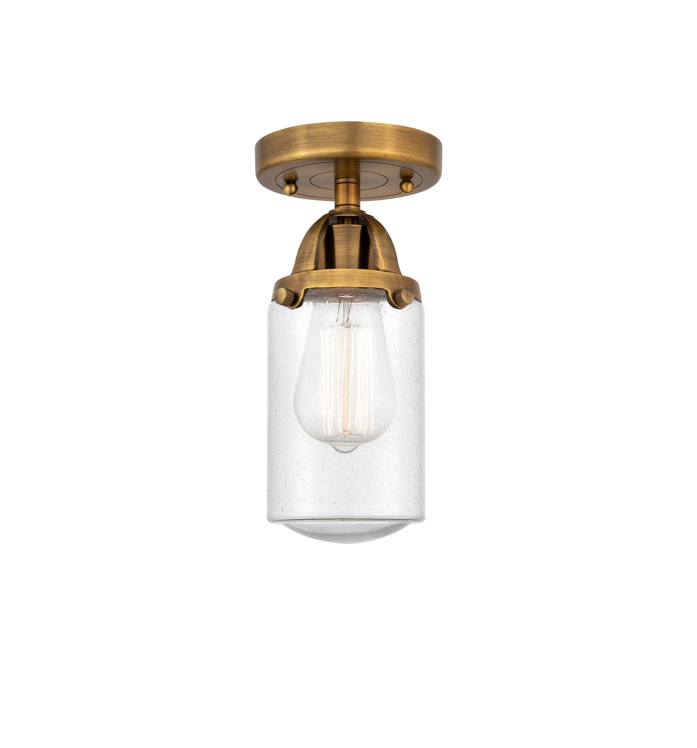 Nouveau Semi-Flush Mount Brushed Satin Nickel