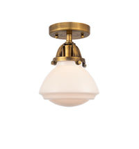 Nouveau Semi-Flush Mount Brushed Satin Nickel