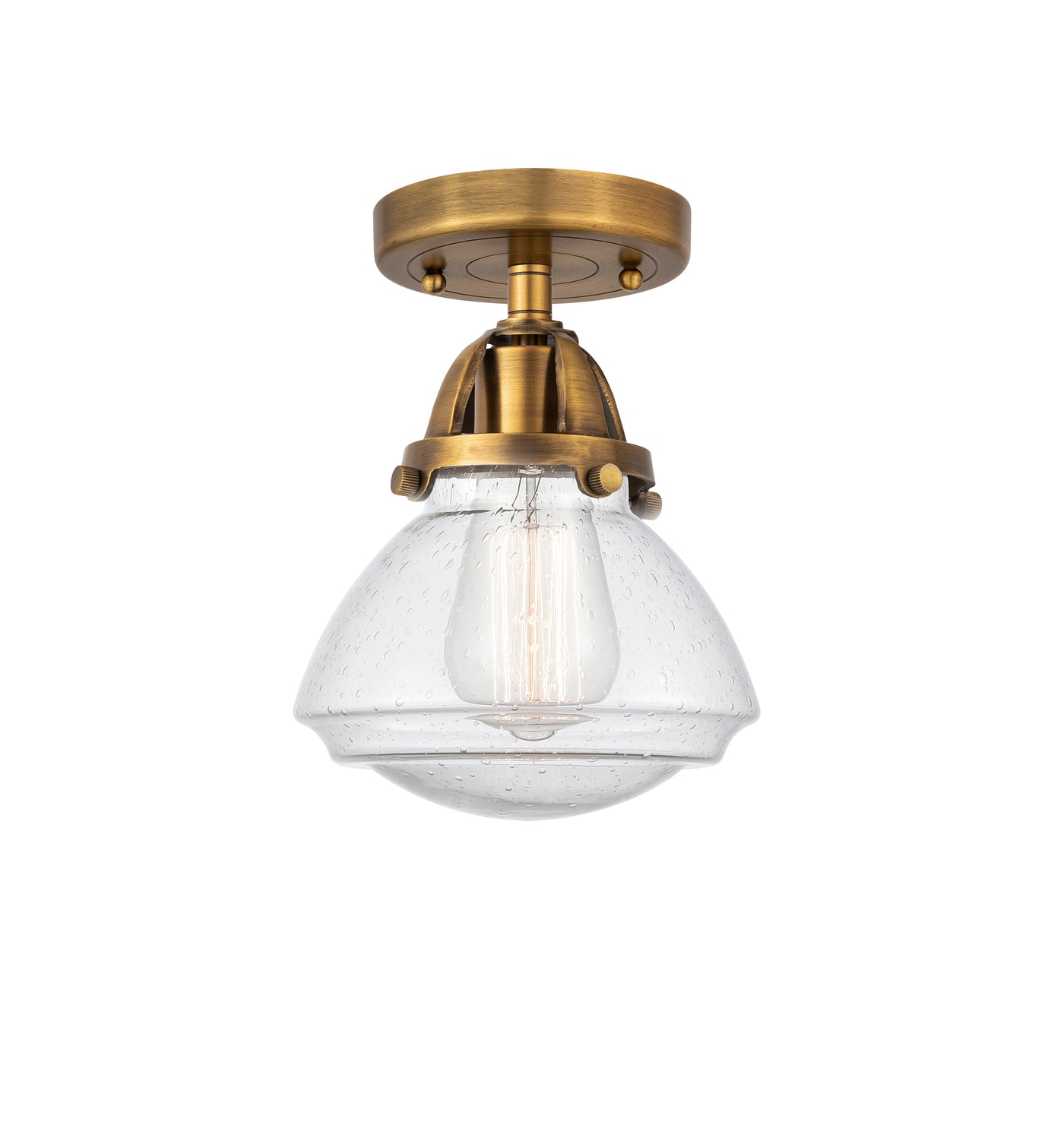 Nouveau Semi-Flush Mount Brushed Satin Nickel
